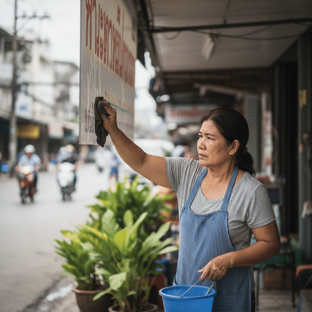 ป้ายร้านหมอง? 5 วิธีทำความสะอาดป้ายโฆษณาให้ใหม่เสมอ - clean-advertising-sign-maintenance-tips