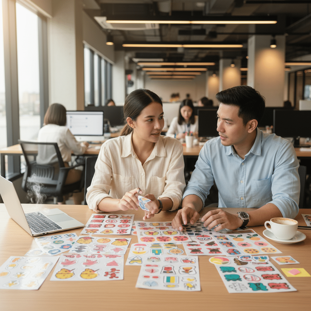 ไดคัท vs คิสคัท: เลือกสติ๊กเกอร์แบบไหนเหมาะกับแบรนด์คุณ? - die-cut-vs-kiss-cut-sticker