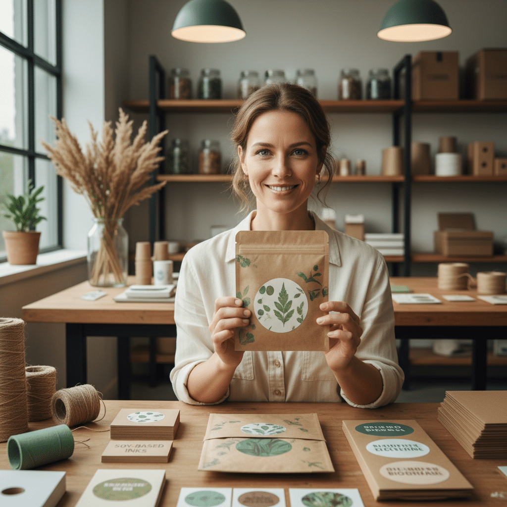 พิมพ์รักษ์โลก: เทรนด์ใช้วัสดุรีไซเคิลสร้างแบรนด์ SME - eco-friendly-printing-sme-branding