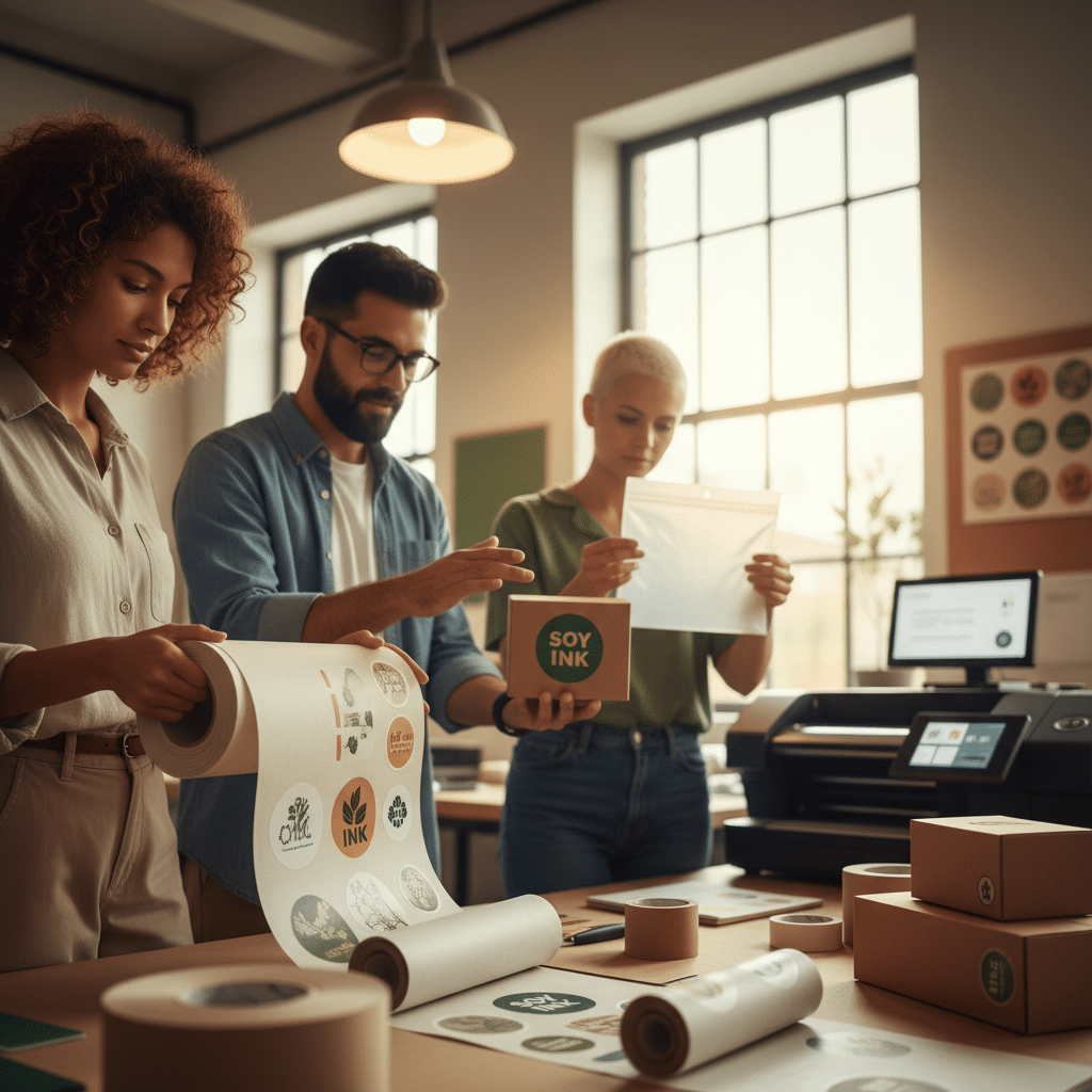 เทรนด์ 2026: พิมพ์สติ๊กเกอร์รักษ์โลก สร้างแบรนด์ SME ยั่งยืน - eco-friendly-sticker-printing-trends-2026