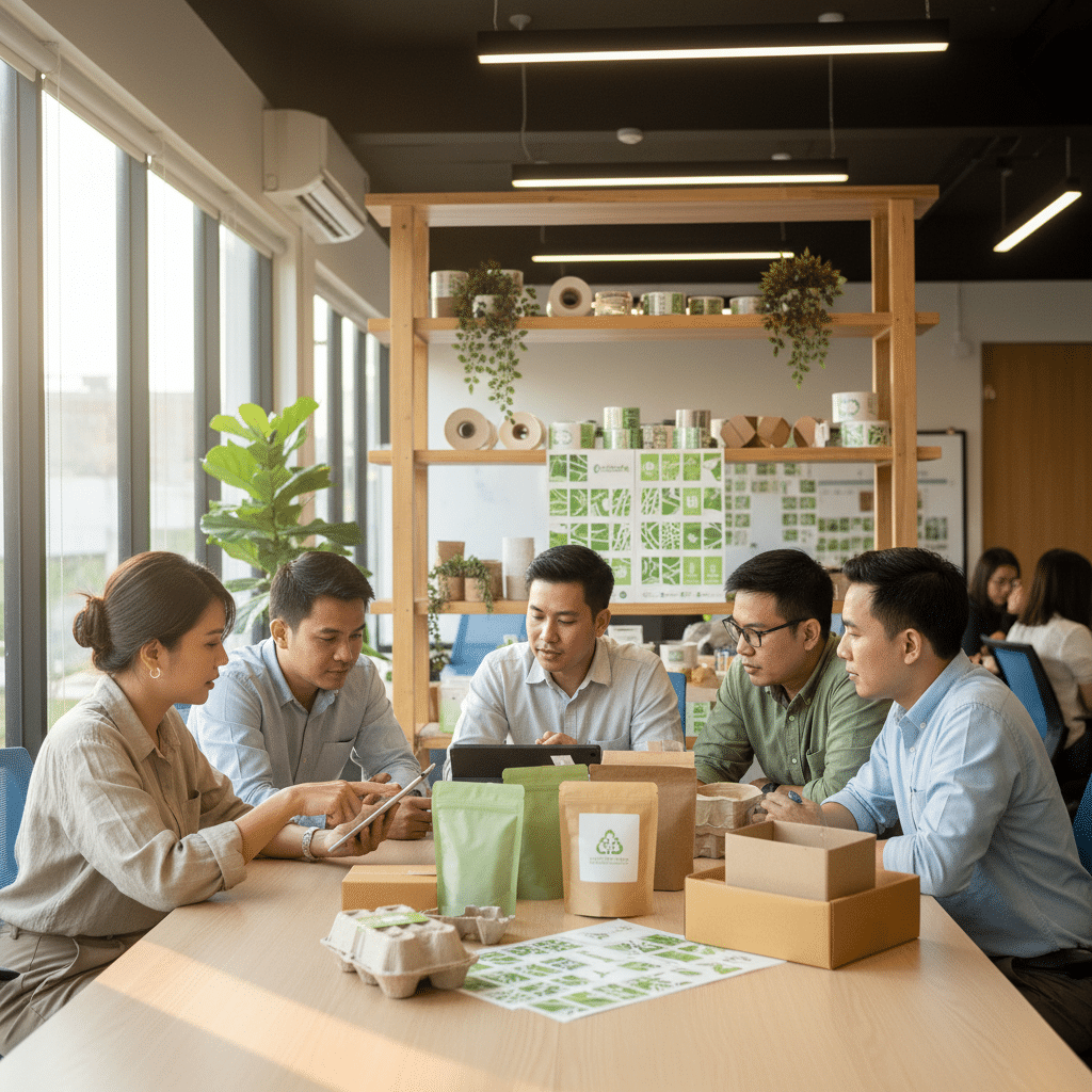 เทรนด์พิมพ์ 2026: สติ๊กเกอร์รักษ์โลกครองตลาด SME - eco-friendly-sticker-trend-2026