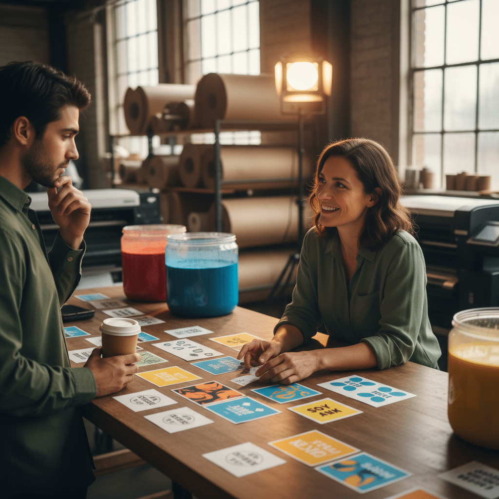 หมึก Soy Ink พิมพ์ฉลากรักษ์โลก: เทรนด์ใหม่ที่แบรนด์ต้องรู้ - eco-printing-trends-sme-2026