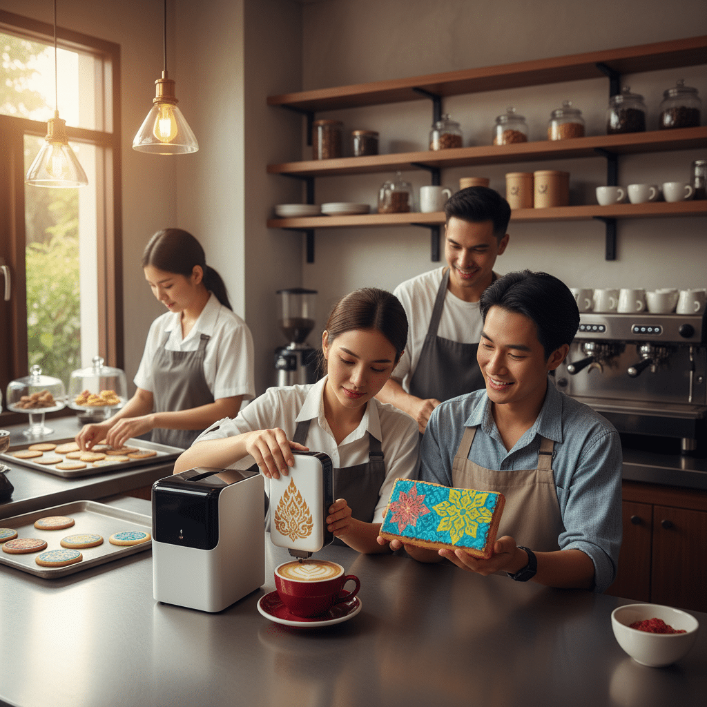 หมึกพิมพ์กินได้ (Edible Ink) พลิกโฉมแบรนด์อาหาร SME - edible-ink-printing-food-sme