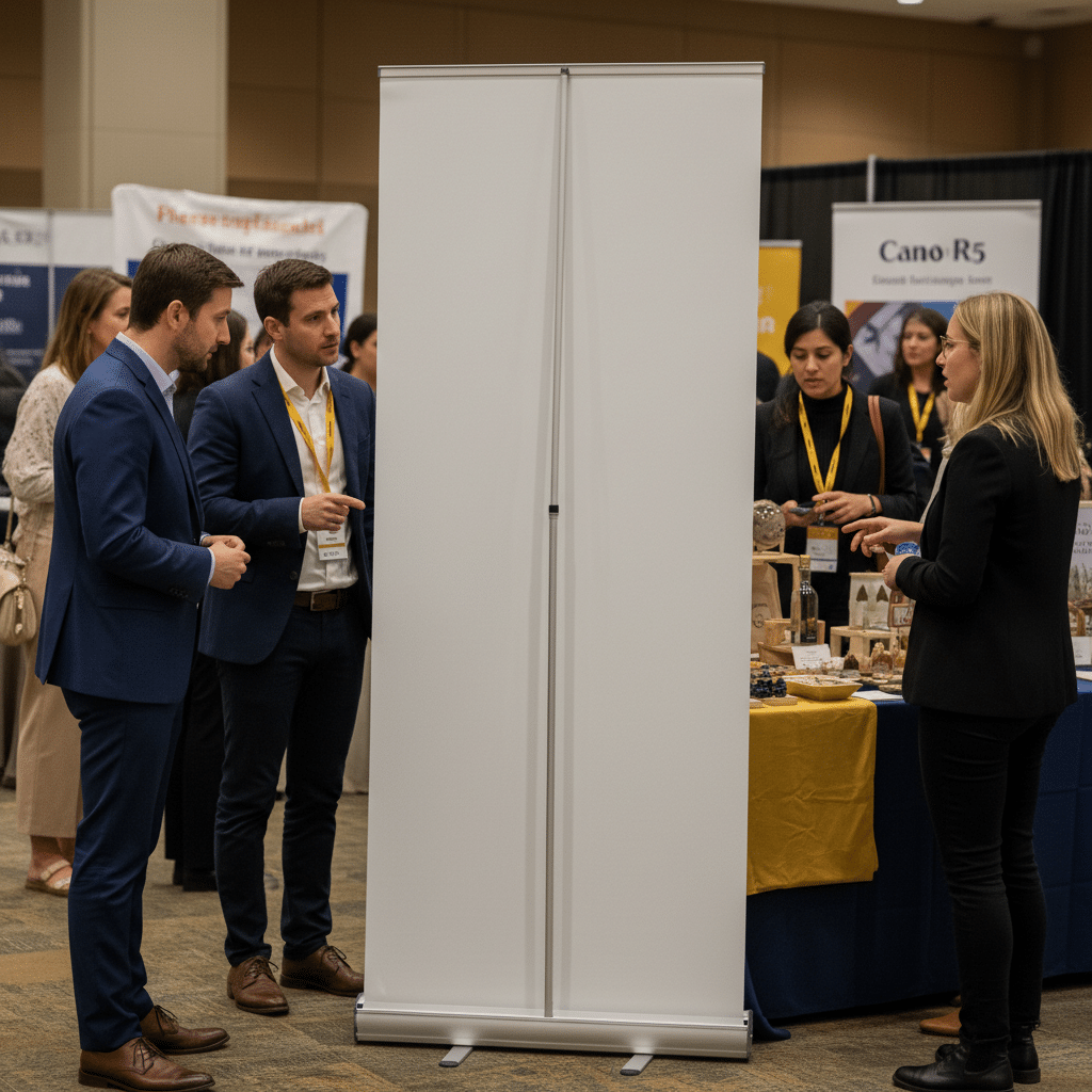 ออกแบบ Roll Up ยังไงให้คนหยุดดู? 5 ทริคที่ SME ต้องรู้ - effective-roll-up-design-tips-sme