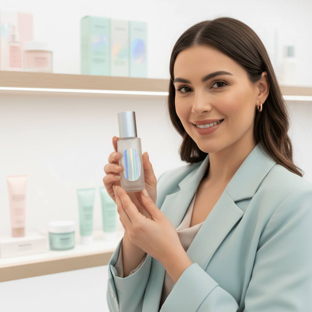 สติ๊กเกอร์โฮโลแกรม: เทรนด์ใหม่ SME สายบิวตี้ต้องมี - holographic-sticker-beauty-sme-trend