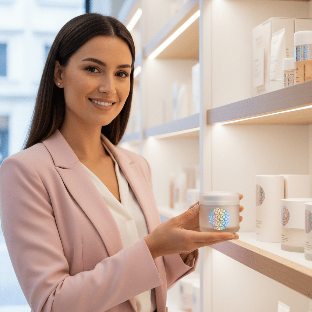 เทรนด์สติ๊กเกอร์โฮโลแกรม: อัปเกรดแบรนด์ SME ให้พรีเมียม - holographic-sticker-trend-sme-branding