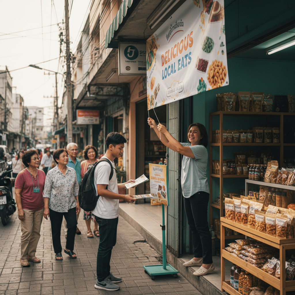 ปักหมุดร้าน! กลยุทธ์สื่อสิ่งพิมพ์มัดใจลูกค้าในพื้นที่ - local-marketing-print-media-sme