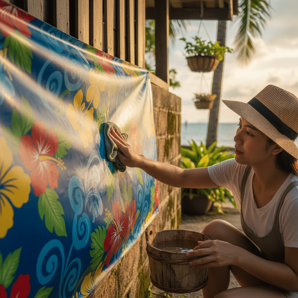 ยืดอายุ 'ป้ายไวนิล' สู้แดดฝนเมืองไทย: 5 วิธีดูแลสุดง่าย - maintain-vinyl-banner-thailand-weather