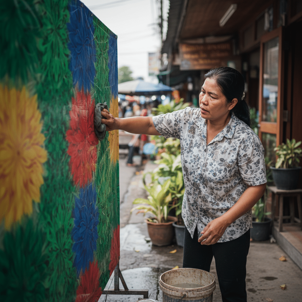 ดูแลป้ายไวนิลหน้าร้านยังไง? ให้สีสด ทนแดดทนฝน - maintain-vinyl-signage-thai-weather