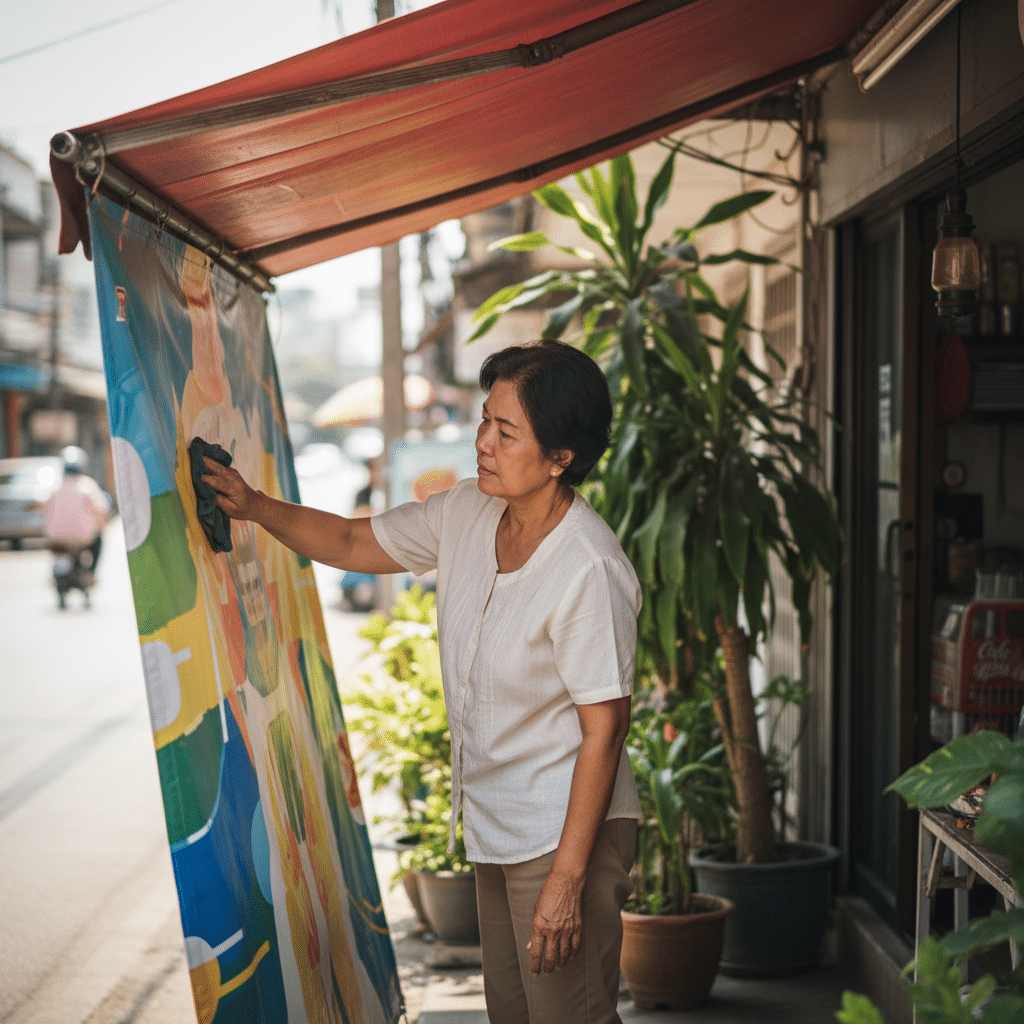 ยืดอายุ 'ป้ายไวนิล' ทนแดดทนฝน คู่มือดูแลฉบับ SME - maintain-vinyl-signage-thailand-sme