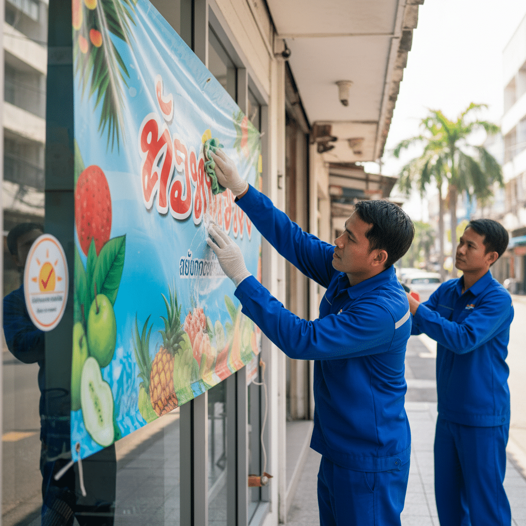 5 วิธีดูแลป้ายไวนิล-สติ๊กเกอร์ให้สีสด ทนแดดทนฝน - maintain-vinyl-sticker-color-fastness