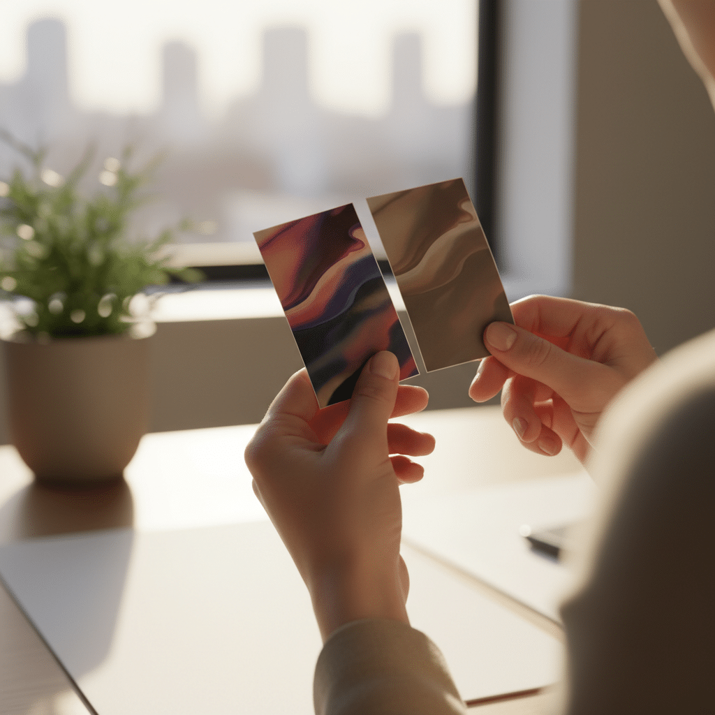 เงาหรือด้าน? เลือกฟินิชสติ๊กเกอร์ให้สินค้าดูแพง - matte-vs-glossy-sticker-finish