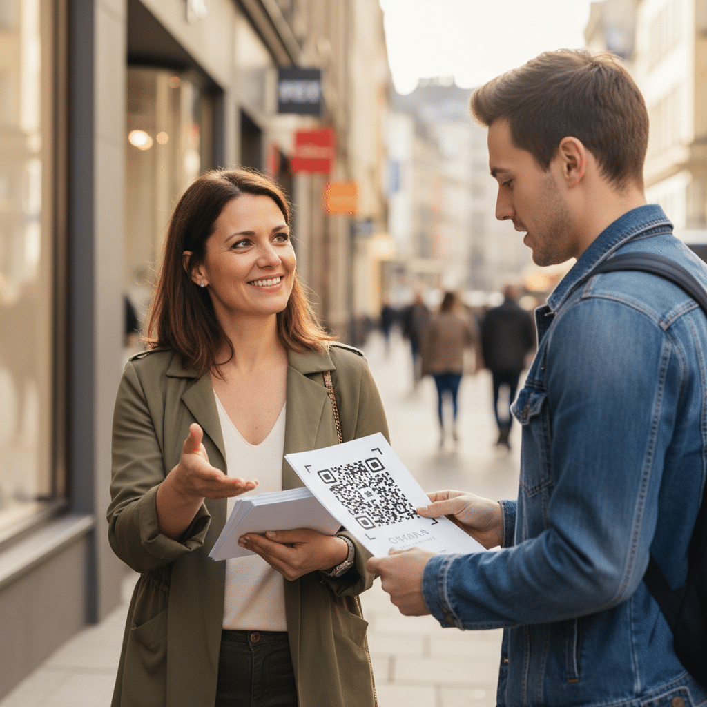 แจกใบปลิวแล้ววัดผลได้? เทคนิค QR Code แทร็กลูกค้า SME - measure-print-roi-qr-code