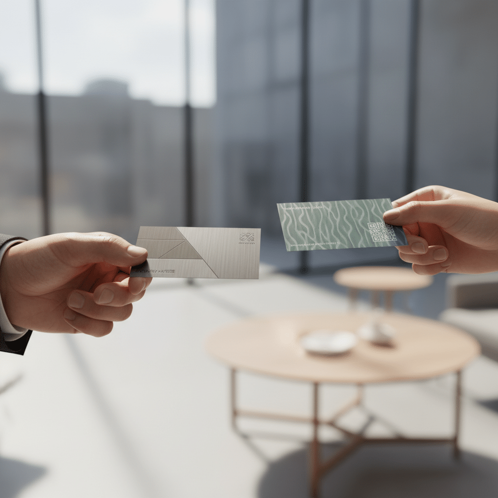 นามบัตรยุคใหม่: 5 ดีไซน์ SME แจกแล้วได้งานจริง - modern-business-card-design-sme