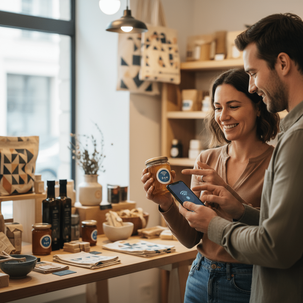 แพ็คเกจจิ้งพูดได้? เจาะเทรนด์ NFC Sticker สำหรับ SME - nfc-sticker-smart-packaging-sme