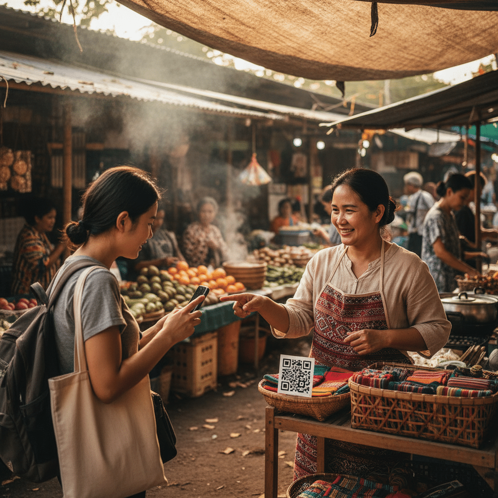 การตลาด O2O: เปลี่ยนสติ๊กเกอร์-ป้าย เป็นทางเข้าร้านออนไลน์ - o2o-marketing-print-to-online