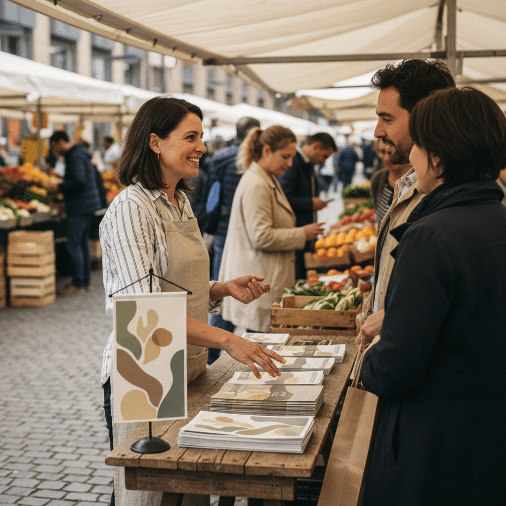 ป้ายไวนิล-โบร์ชัวร์: การตลาดออฟไลน์มัดใจลูกค้าใกล้ร้าน - offline-marketing-local-sme