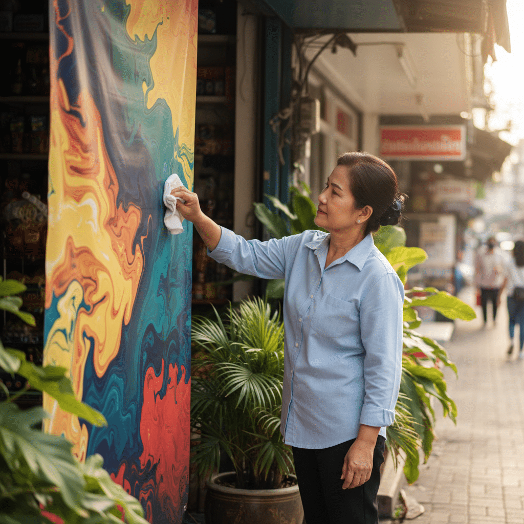 ป้ายไวนิลทนแดดทนฝน: 5 เคล็ดลับยืดอายุการใช้งาน - outdoor-vinyl-sign-maintenance-tips