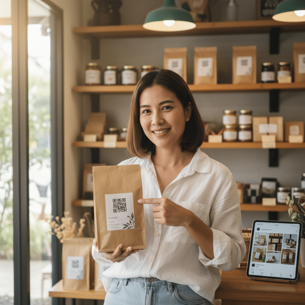 เจาะเทรนด์ Phygital สติ๊กเกอร์ QR Code สร้างยอดขายให้ SME - phygital-marketing-qr-code-sticker