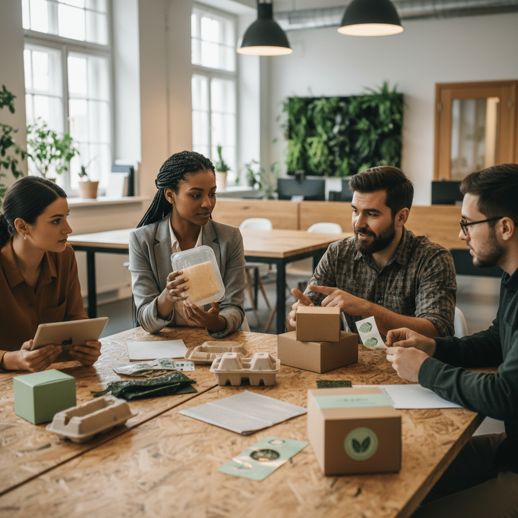 พิมพ์บนวัสดุจากพืช: เทรนด์บรรจุภัณฑ์รักษ์โลก SME 2027 - plant-based-printing-packaging-trend