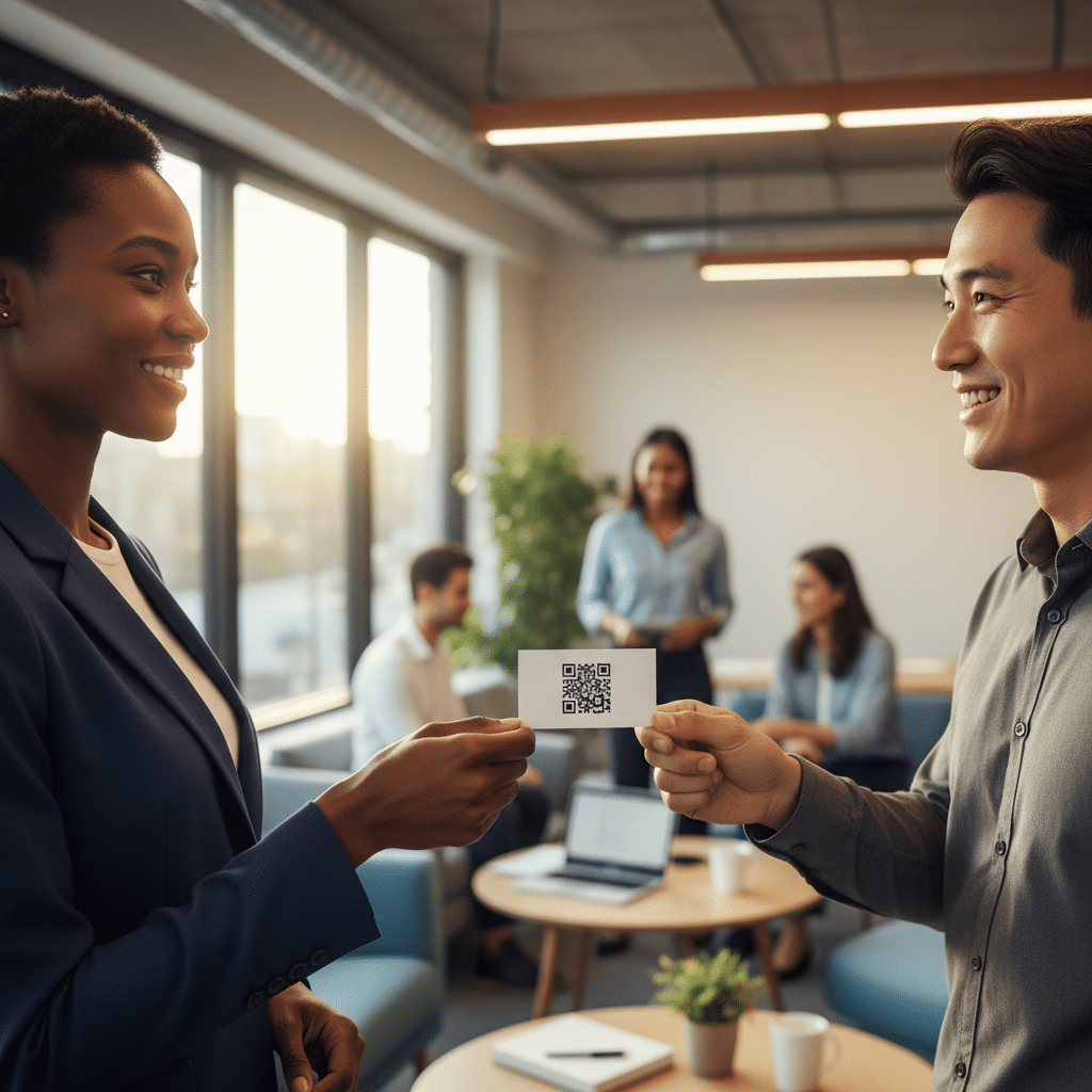 นามบัตร 2026: 5 ไอเดียเพิ่ม QR Code ให้ปิดการขายได้ - qr-code-business-card-ideas
