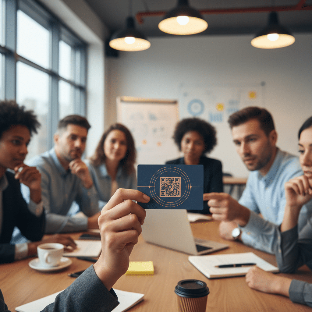 นามบัตรไม่ธรรมดา! ใส่ QR Code วัดผลแคมเปญได้ - qr-code-business-card-marketing