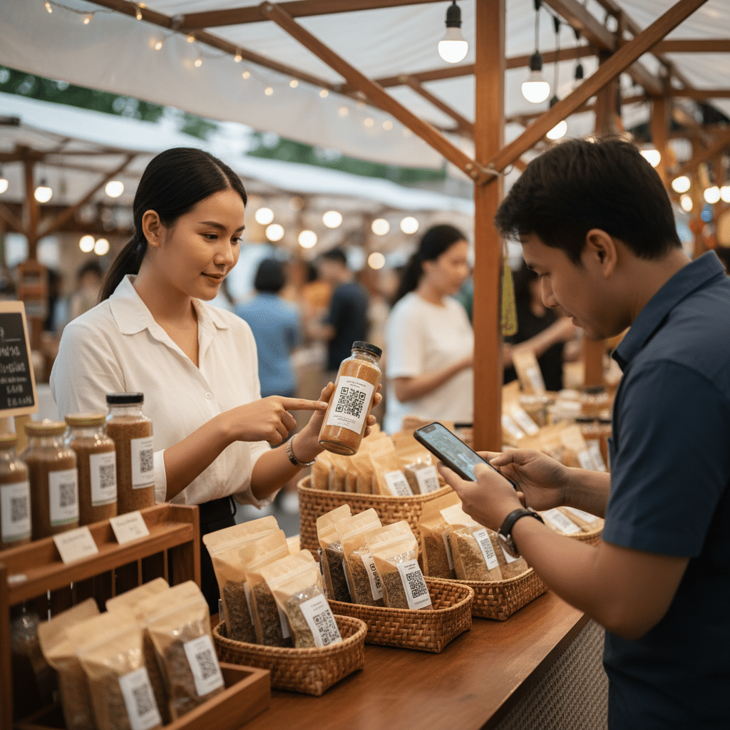 การตลาดสื่อนิ่ง 2026: ใช้ QR Code บนฉลากเพิ่มยอดขาย - qr-code-marketing-print-2026