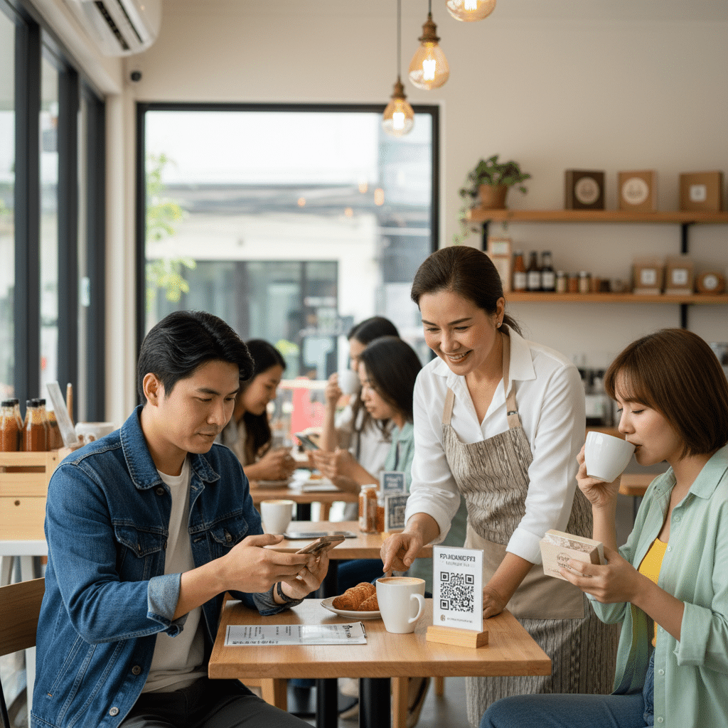 สแกนแล้วรวย! ใช้ QR Code บนสติ๊กเกอร์-เมนู เพิ่มยอดขาย - qr-code-marketing-print-sme