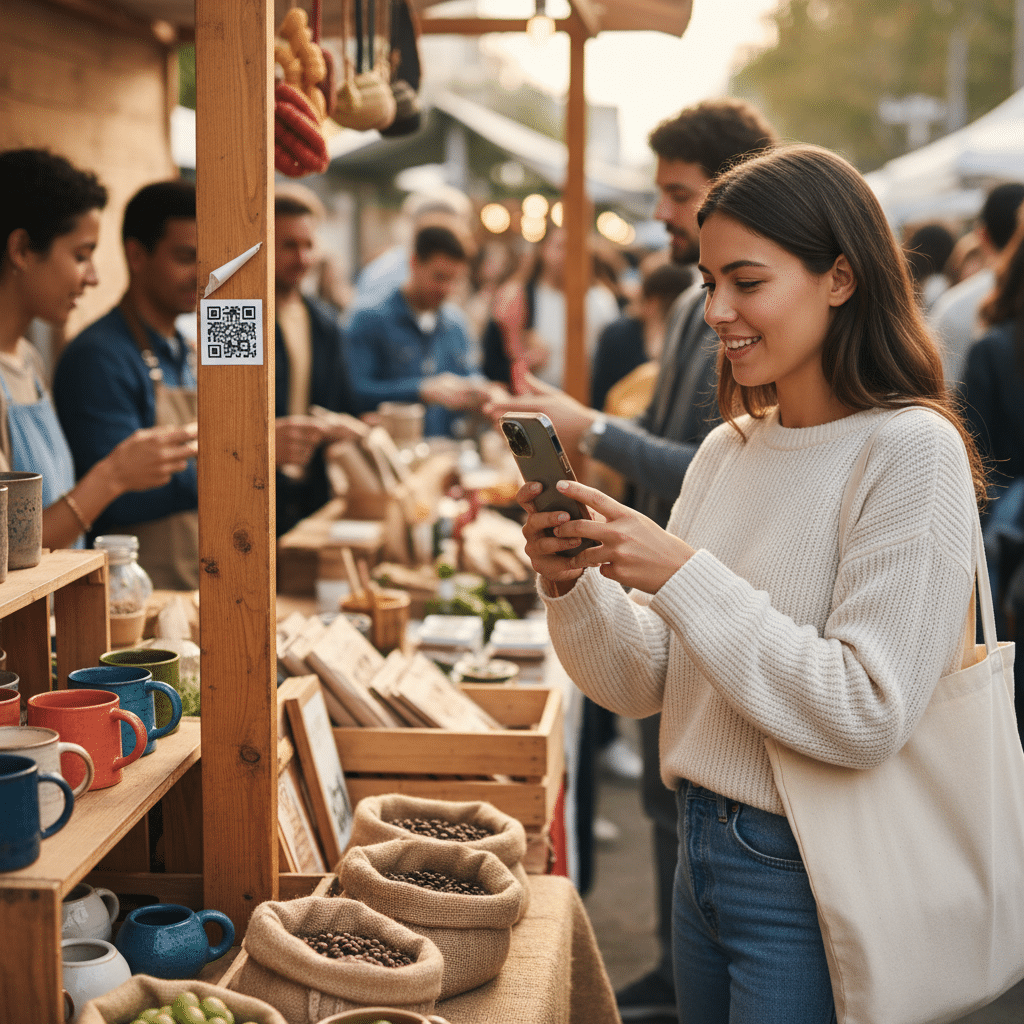 ป้าย-สติ๊กเกอร์ QR Code กลยุทธ์ปั๊มยอดขาย SME ปี 2026 - qr-code-print-marketing-sme