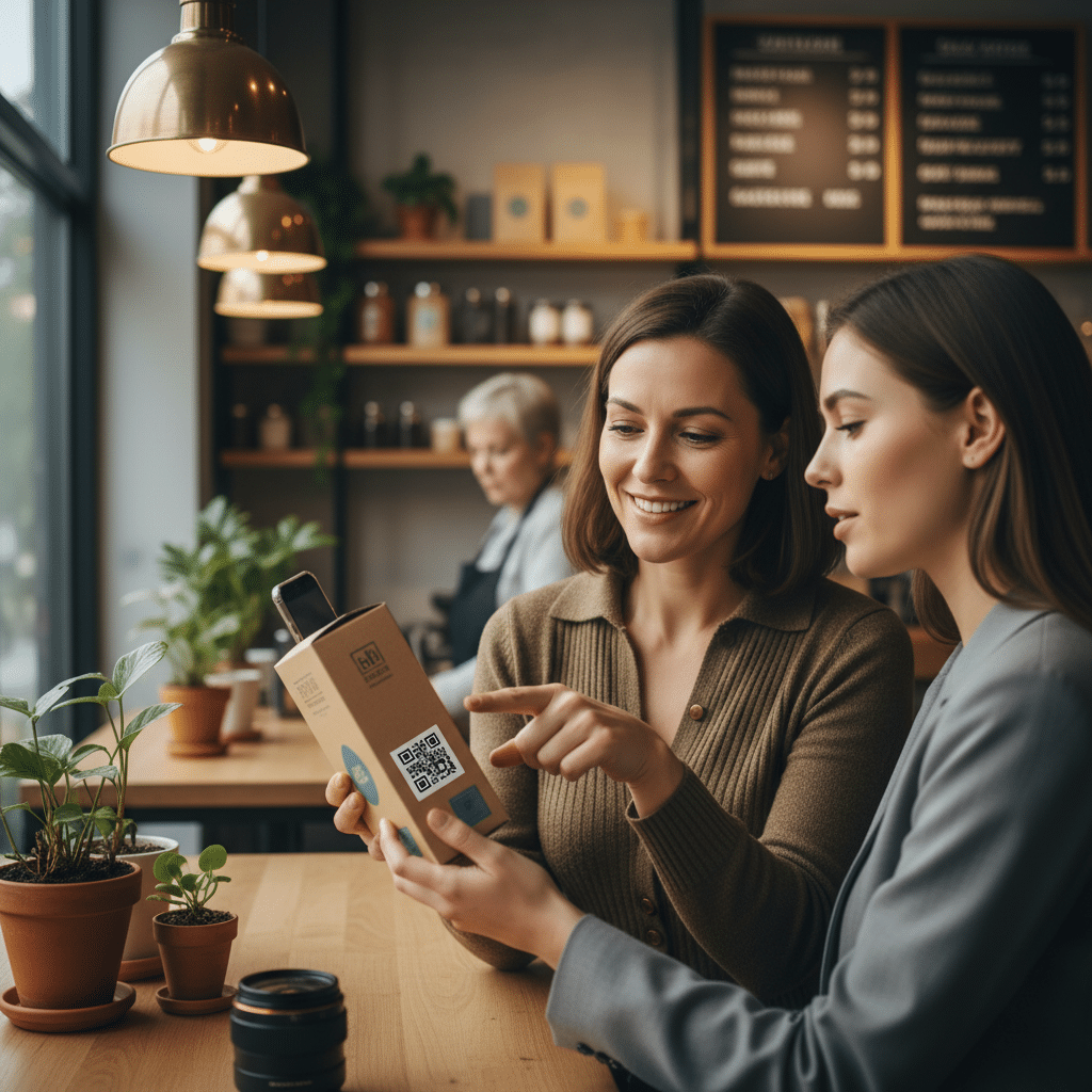 เทคนิคใช้ QR Code บนสื่อสิ่งพิมพ์ เปลี่ยนลูกค้าหน้าร้านเป็น FC - qr-code-print-marketing-sme