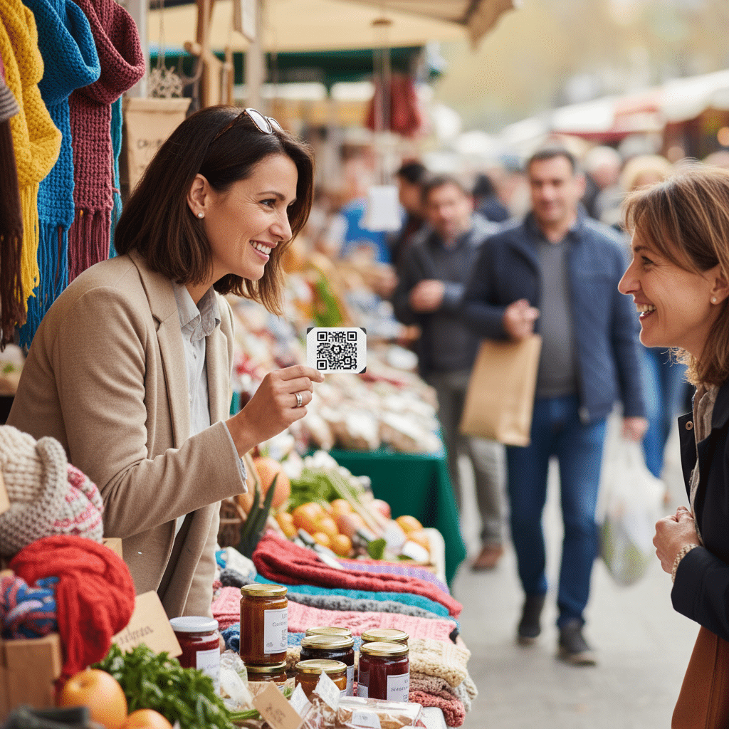 แจกฟรี! เทคนิคใช้ QR Code บนสติ๊กเกอร์-นามบัตร เพิ่มยอดขาย - qr-code-sticker-business-card-marketing