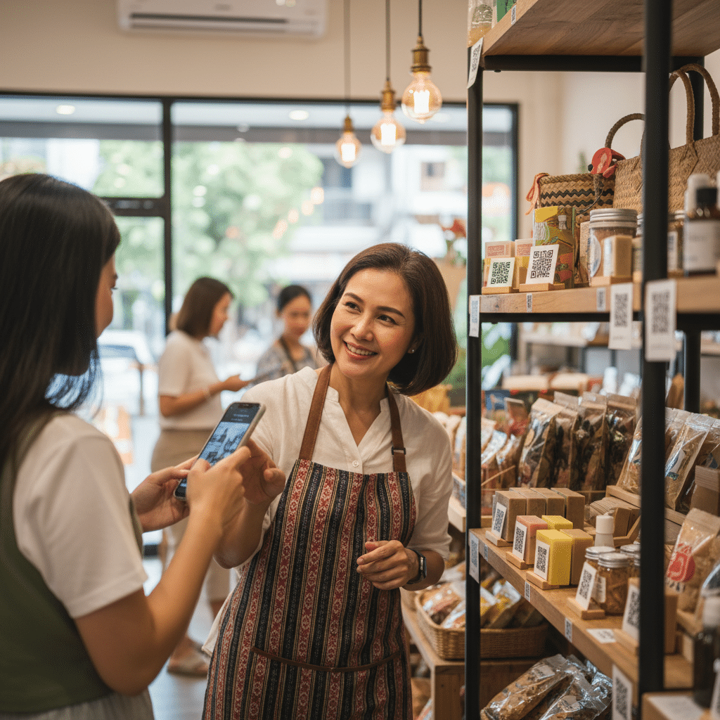 สแกนแล้วรวย! ใช้ QR Code บนสติ๊กเกอร์เพิ่มยอดขาย - qr-code-sticker-marketing-sme