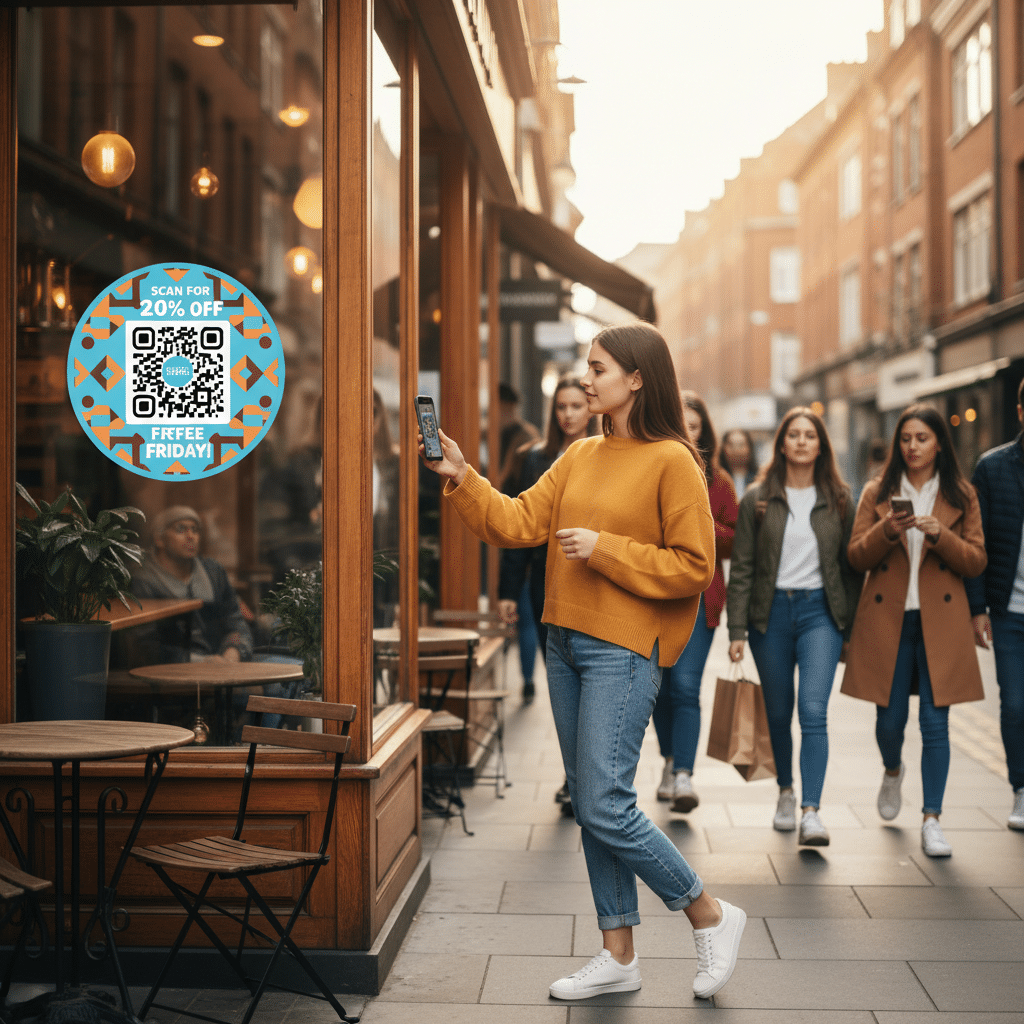 QR Code บนสติ๊กเกอร์: 5 เทคนิคใช้ให้คนอยากสแกน - qr-code-sticker-marketing-tips