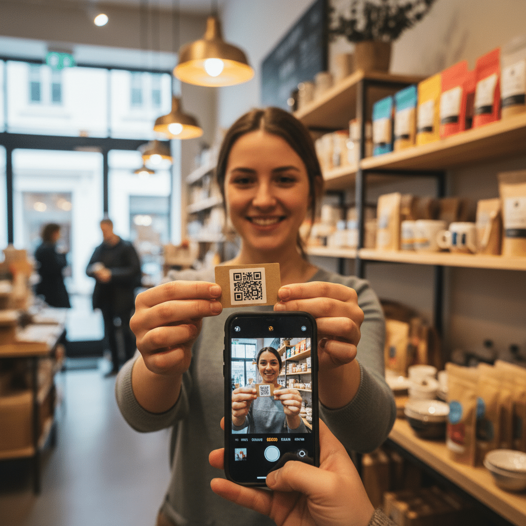 QR Code บนสติ๊กเกอร์: เปลี่ยนลูกค้าหน้าร้านสู่โลกออนไลน์ - qr-code-sticker-offline-online