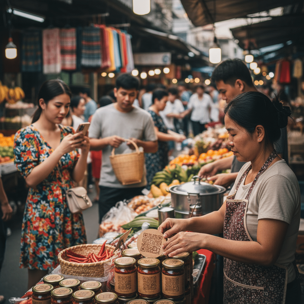 QR Code บนสติกเกอร์: เปลี่ยนลูกค้าหน้าร้านเป็นยอดขาย - qr-code-sticker-online-sales