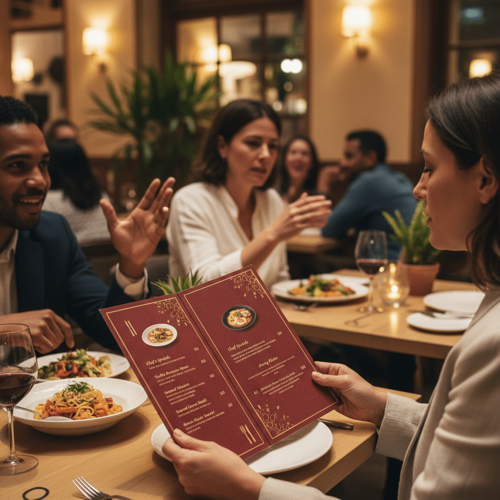 ออกแบบเมนูร้านอาหาร: 5 ทริคจัดเลย์เอาต์เพิ่มยอดขาย - restaurant-menu-design-increase-sales