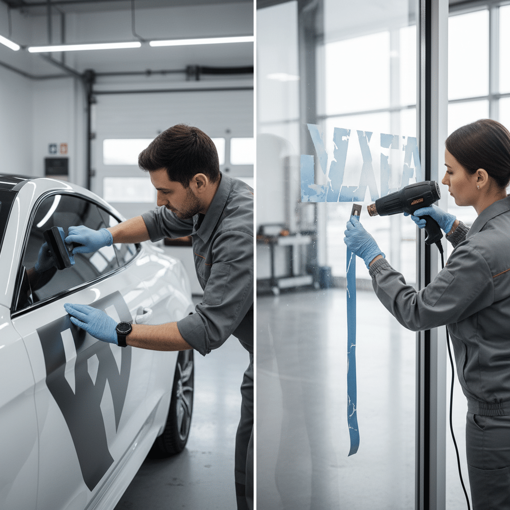 ติดสติ๊กเกอร์รถ-ร้านไม่ให้พัง! เคล็ดลับติด-ลอกเนียนกริ๊บ - sticker-application-removal-guide