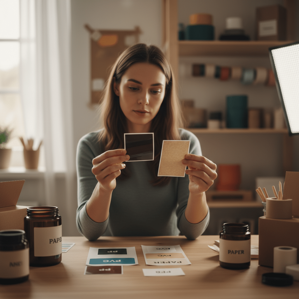 เลือกสติ๊กเกอร์ให้ปัง! PP, PVC, กระดาษ ต่างกันยังไง? - sticker-material-guide-pp-pvc-paper