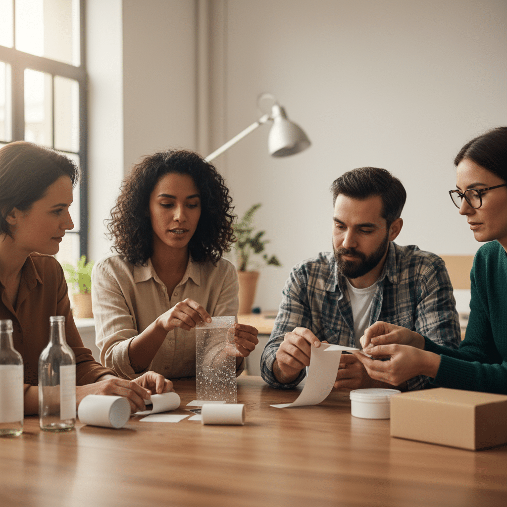 PP vs PVC vs กระดาษ: เลือกสติ๊กเกอร์ให้เหมาะกับสินค้าคุณ - sticker-material-guide-pp-pvc-paper