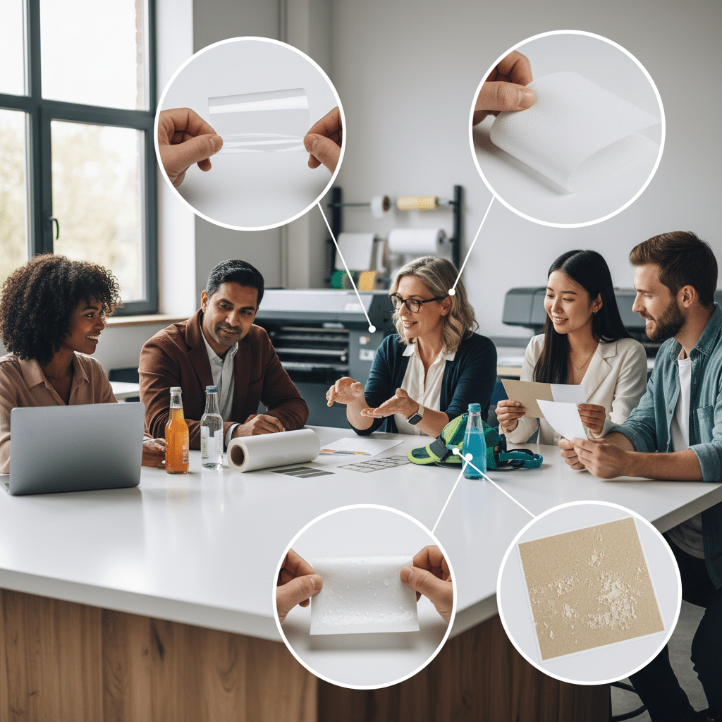 เลือกสติ๊กเกอร์ให้ปัง! PP vs PVC vs กระดาษ แบบไหนเหมาะ? - sticker-material-guide-sme