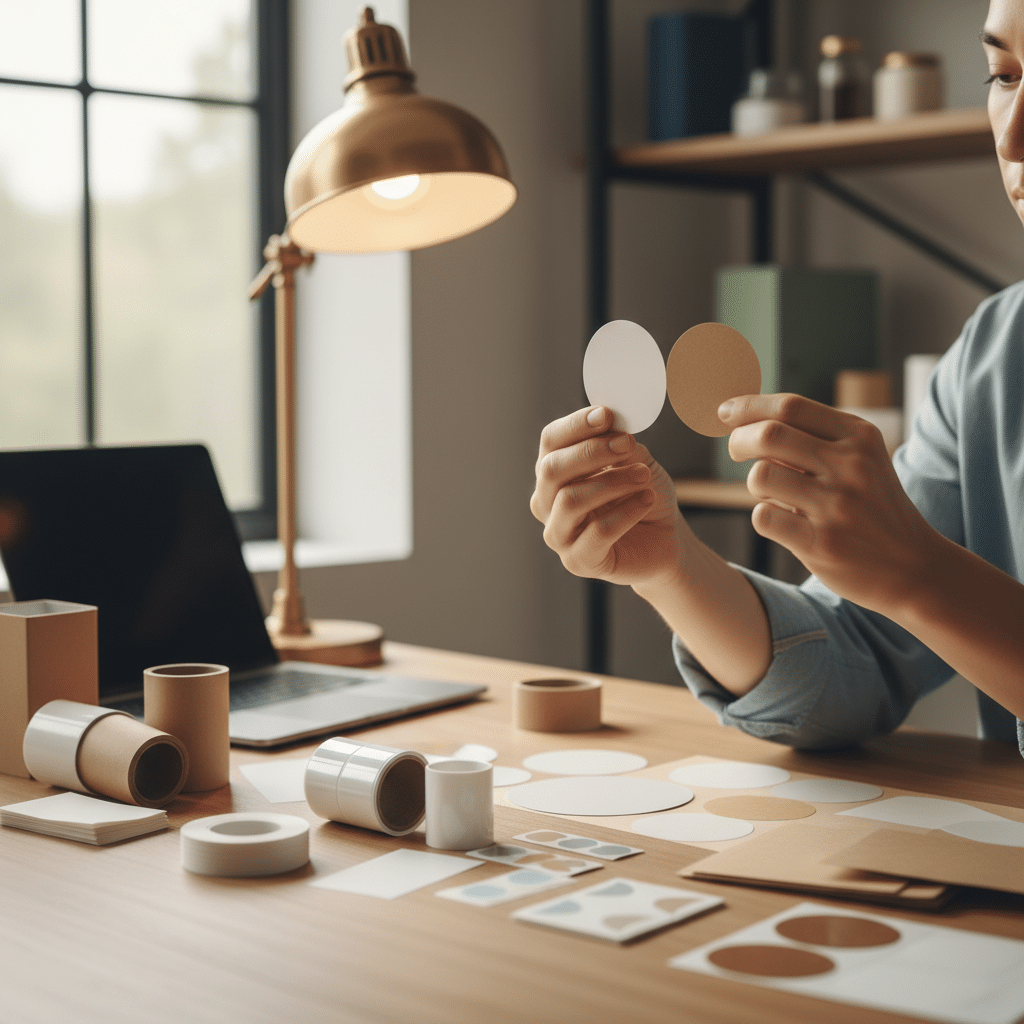 สติ๊กเกอร์ PP, PVC, กระดาษ ต่างกันยังไง? เลือกให้ถูก - sticker-material-guide-sme