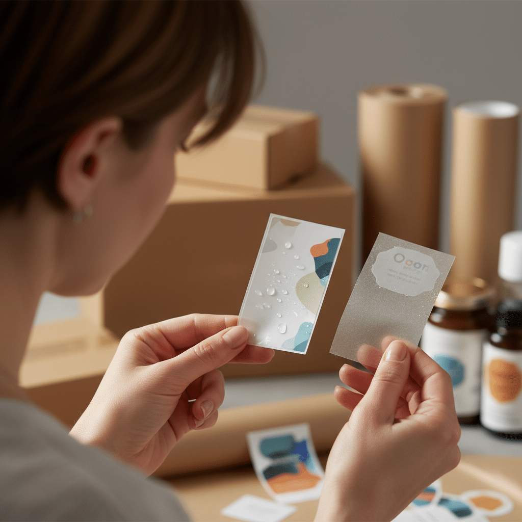 สติ๊กเกอร์ PP กับ PVC ต่างกันยังไง? เลือกให้ถูกกับสินค้า - sticker-pp-vs-pvc-comparison