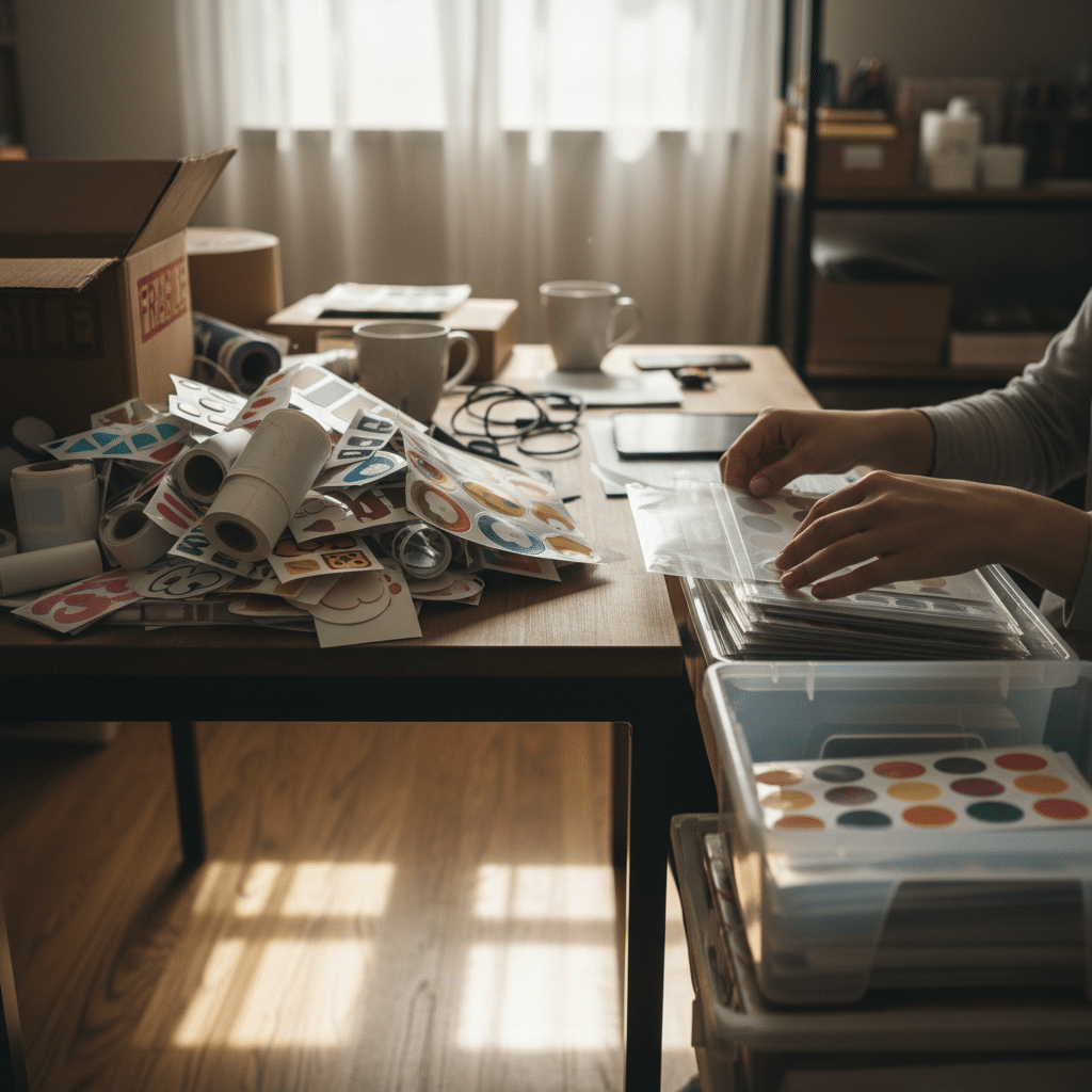 เก็บสติ๊กเกอร์ผิดวิธี กาวเสื่อม! 3 ทริคง่ายๆ ยืดอายุใช้งาน - sticker-storage-tips-sme