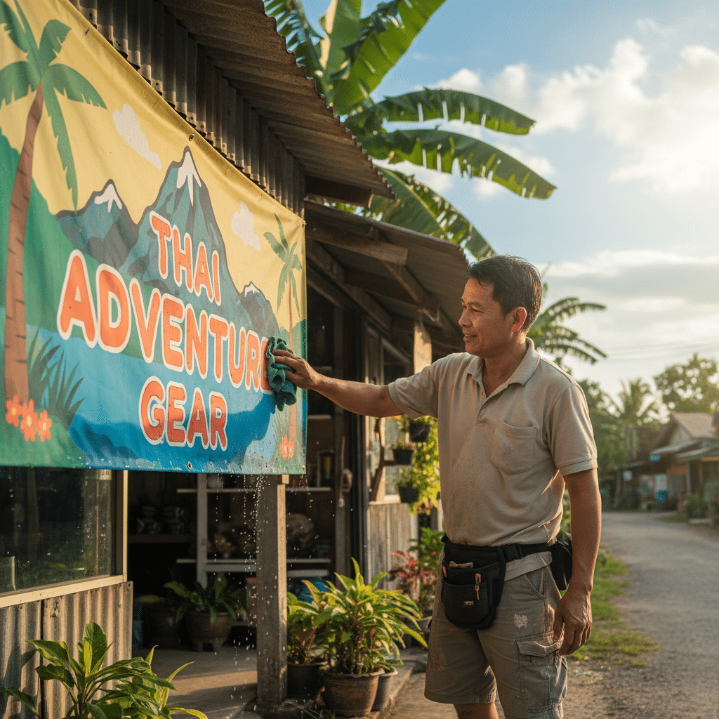 ดูแลป้ายหน้าร้านอย่างไร? ให้ทนแดดทนฝน สีไม่ซีด - storefront-sign-care-thailand-climate