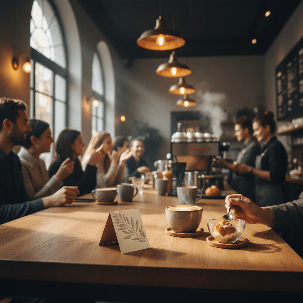 เพิ่มยอดขายคาเฟ่ด้วยป้ายตั้งโต๊ะ (Tent Card) ที่ใช่ - tent-card-marketing-increase-cafe-sales