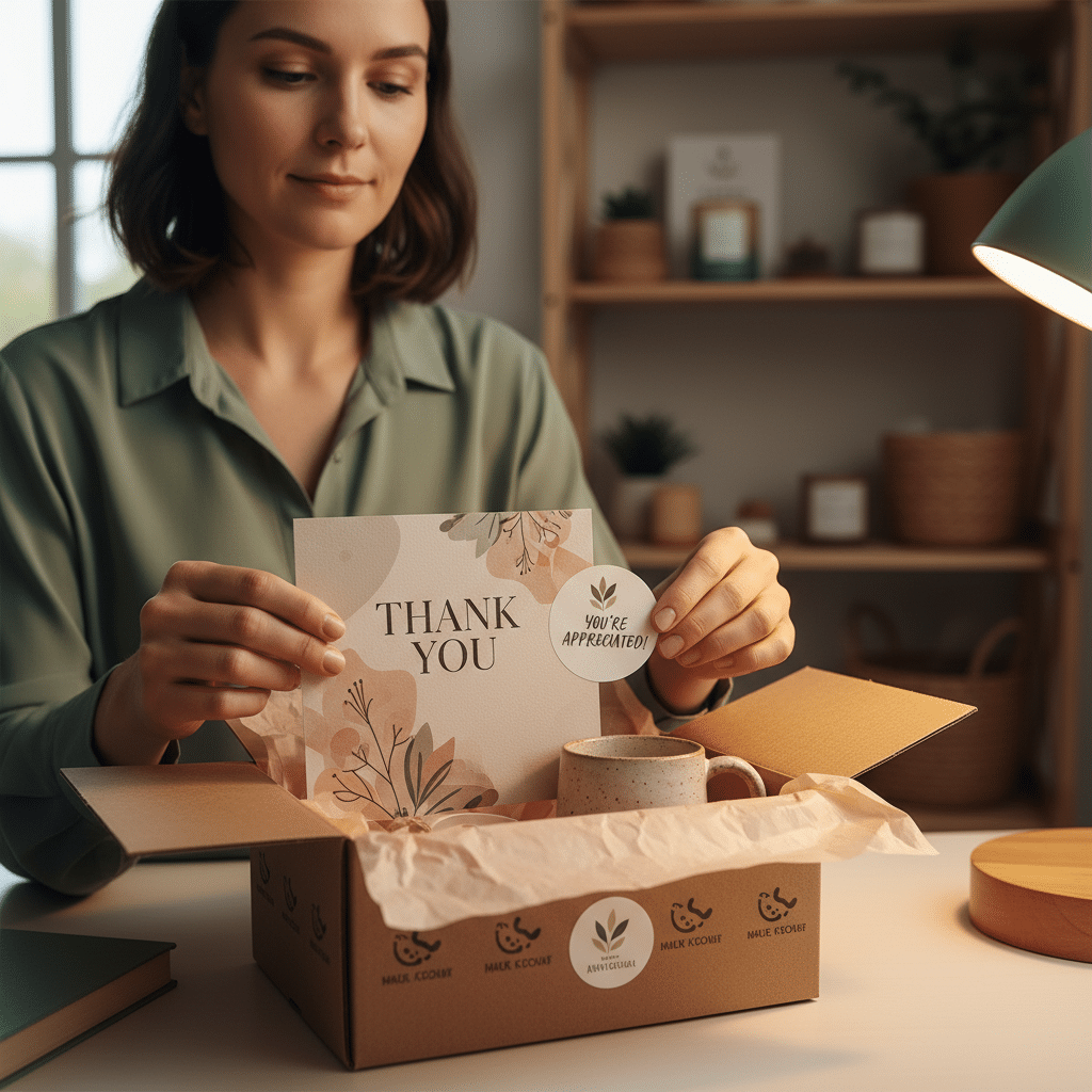 เพิ่มยอดซื้อซ้ำ! ด้วยการ์ดขอบคุณและการตลาดในกล่องพัสดุ - thank-you-card-unboxing-marketing