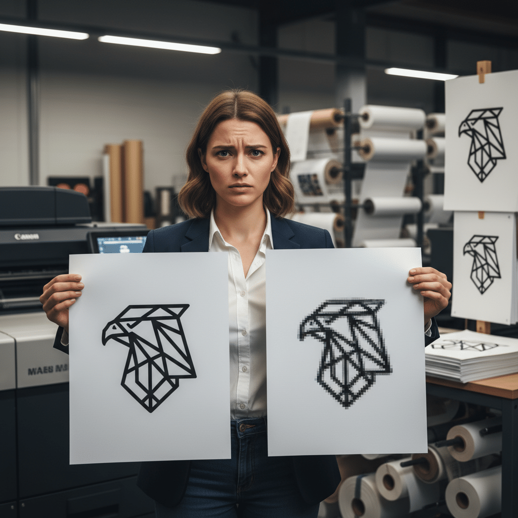 โลโก้แตก! รู้จักไฟล์ Vector vs Raster ก่อนสั่งพิมพ์ - vector-vs-raster-print-file-guide