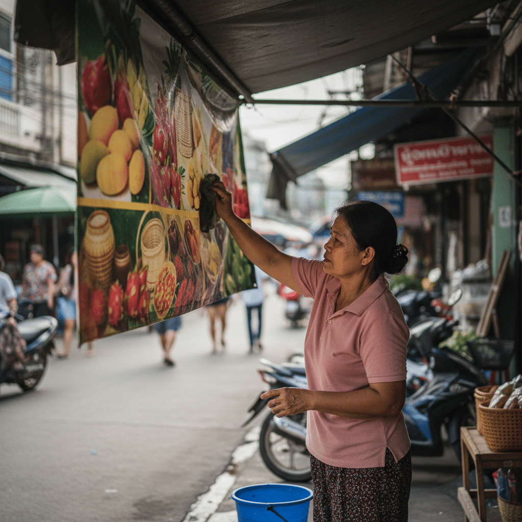 5 วิธีดูแลป้ายไวนิลให้สีสดสวย ทนแดดทนฝน ใช้นานเกินคุ้ม - vinyl-banner-care-and-maintenance