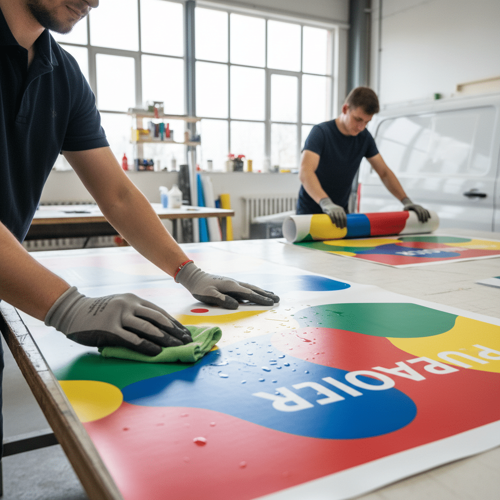 ยืดอายุไวนิล! 4 วิธีดูแลป้ายโฆษณาให้สีสดเหมือนใหม่ - vinyl-banner-care-maintenance-tips