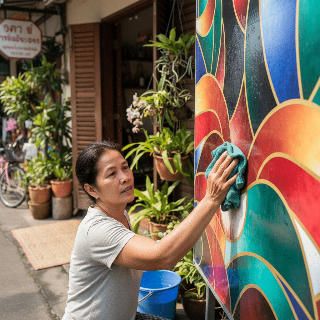 ดูแลป้ายไวนิลหน้าร้านอย่างไร ให้สีสดทนแดดทนฝน - vinyl-banner-care-maintenance-tips